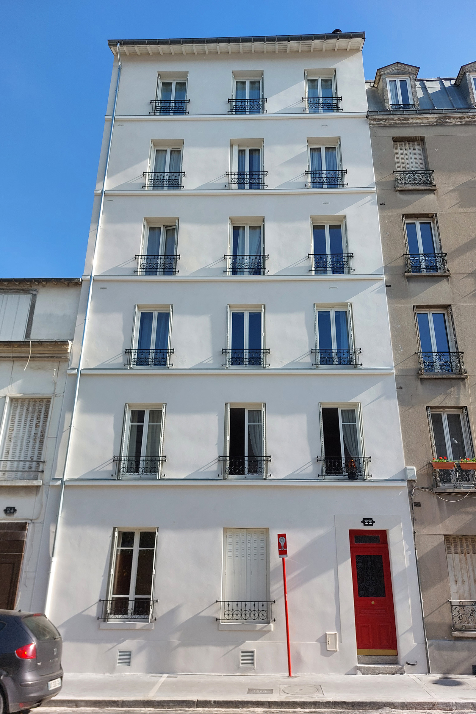 Vue de la façade après travaux de ravalement