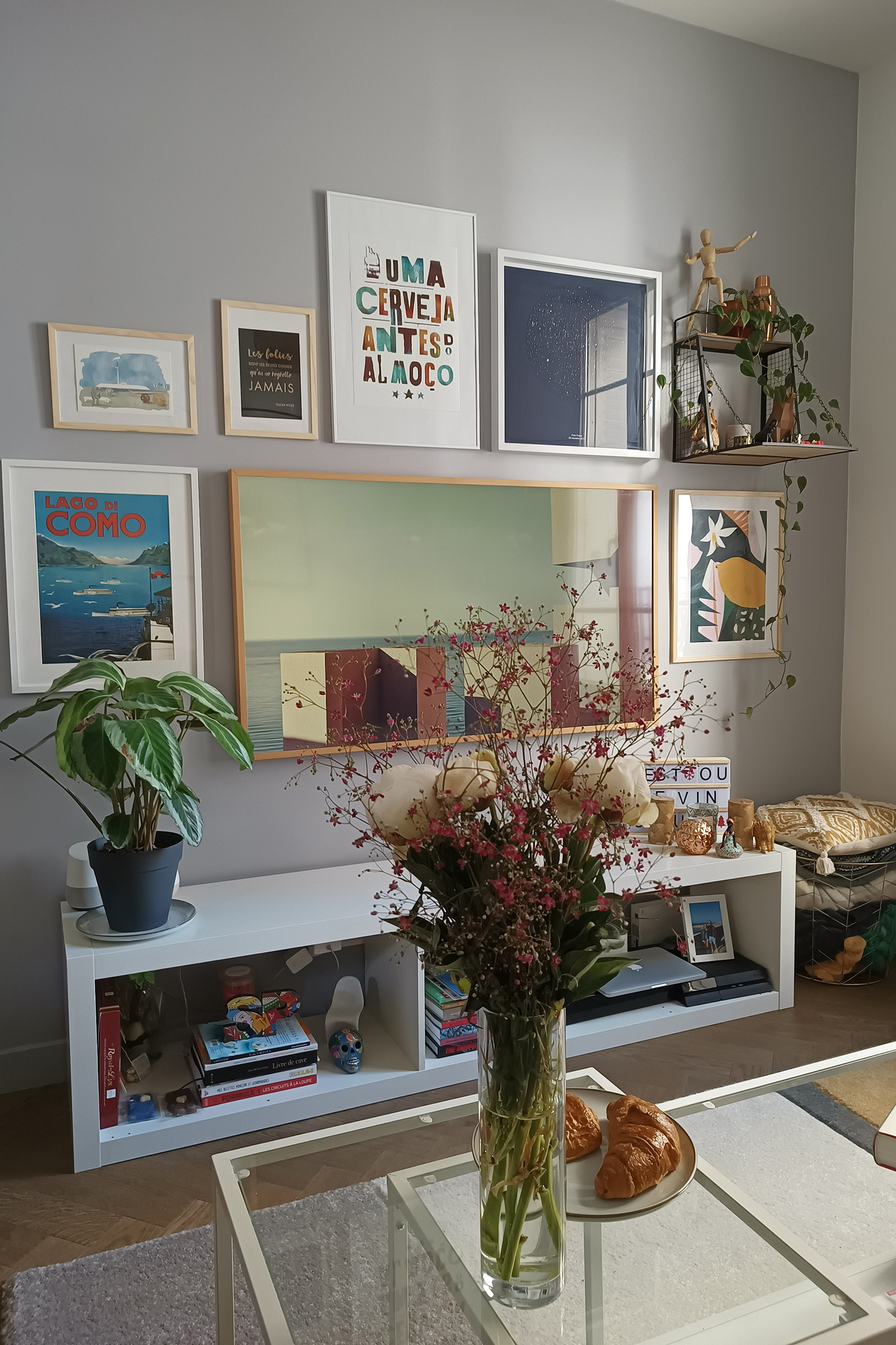 Séjour réaménagé d’un appartement à Paris 15